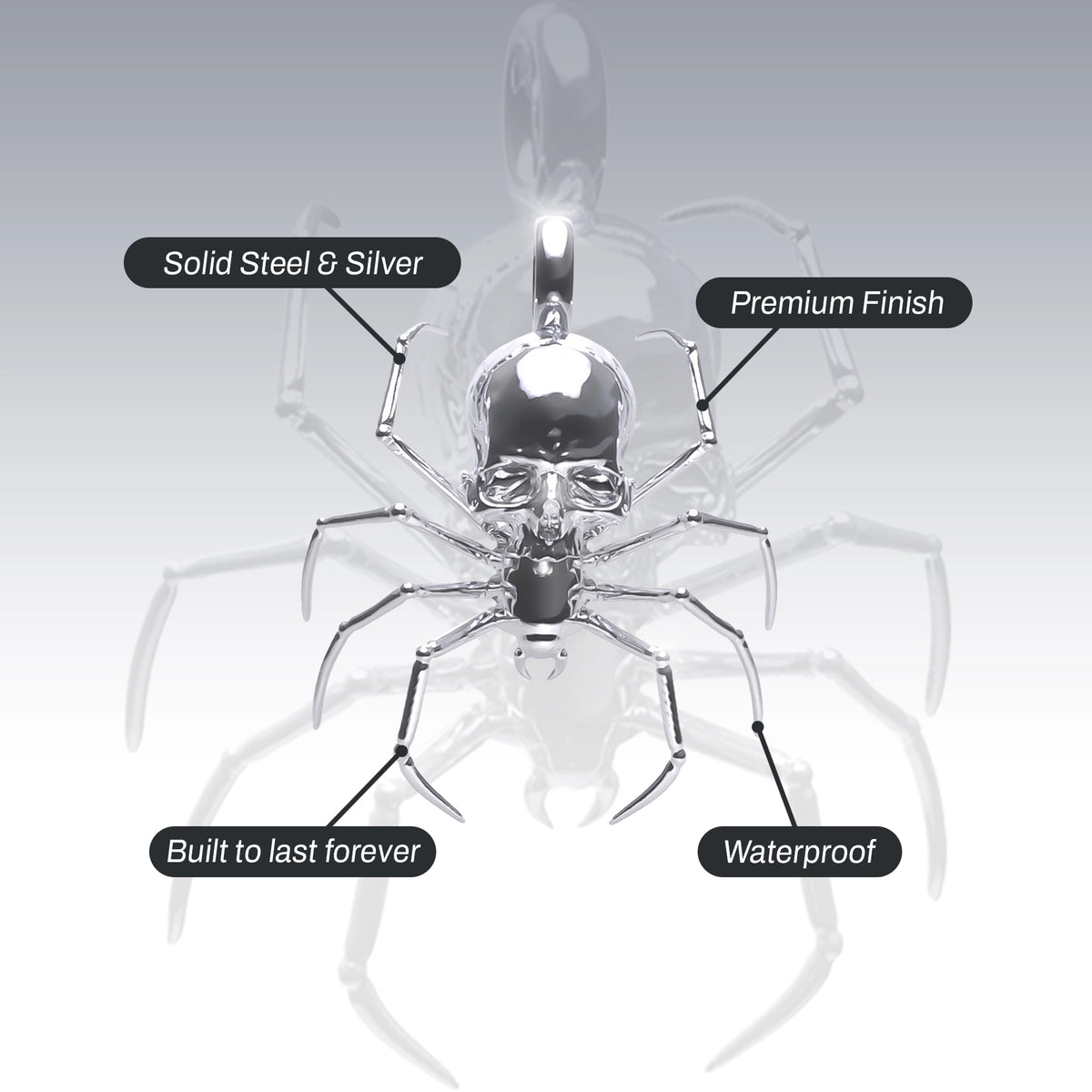 SPIDER SKULL PENDANT