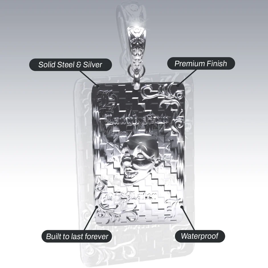 LAUGH NOW, DIE LATER PENDANT